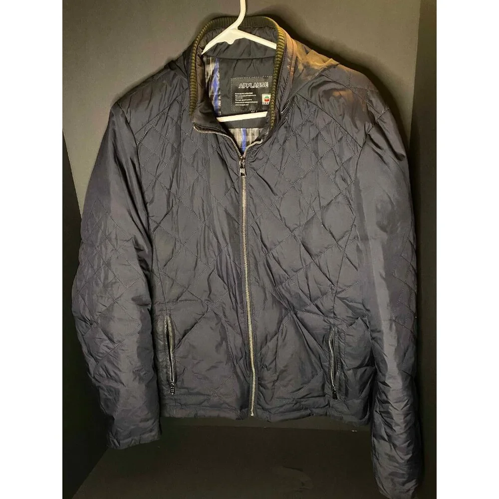 Vtg Applause Quilted Jacket Mens 52 Workwear Snowpear